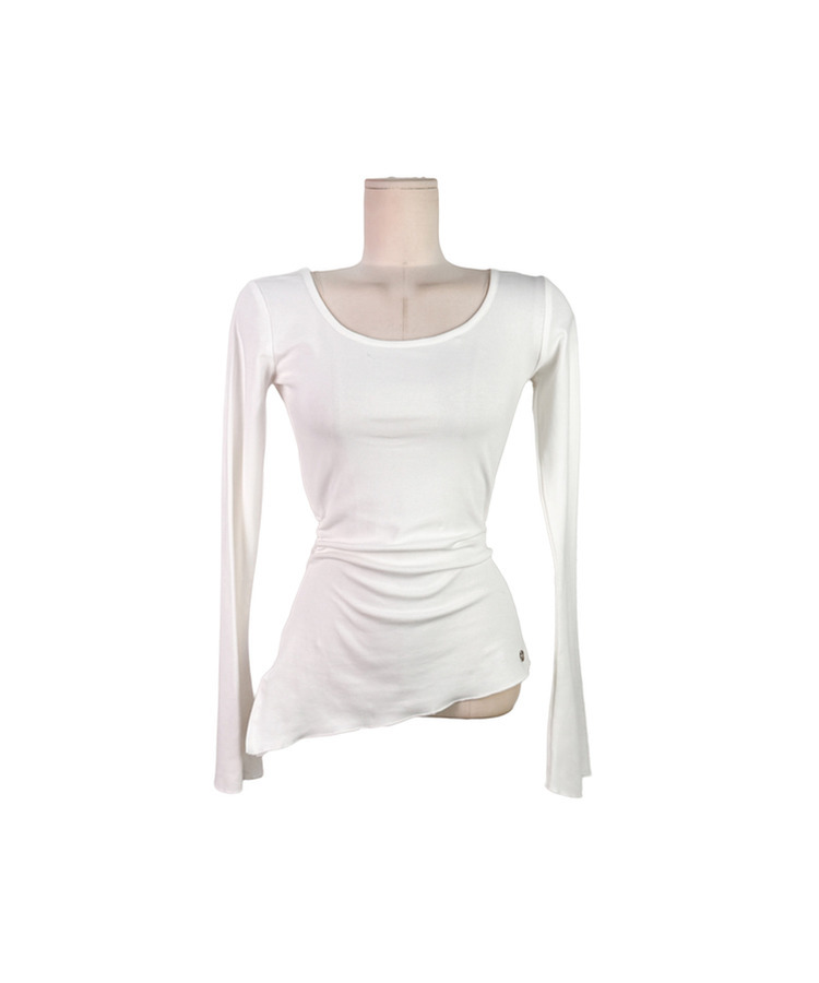 サイドシアリングスリットオフ長袖Tシャツ