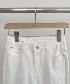 【丈別】ハイウエストセミブーツカットデニムパンツ(6color)