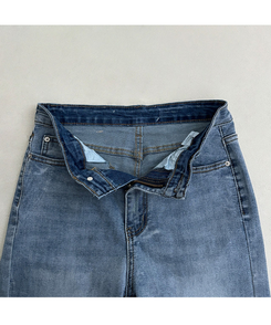 【丈別】ハイウエストセミブーツカットデニムパンツ(6color)