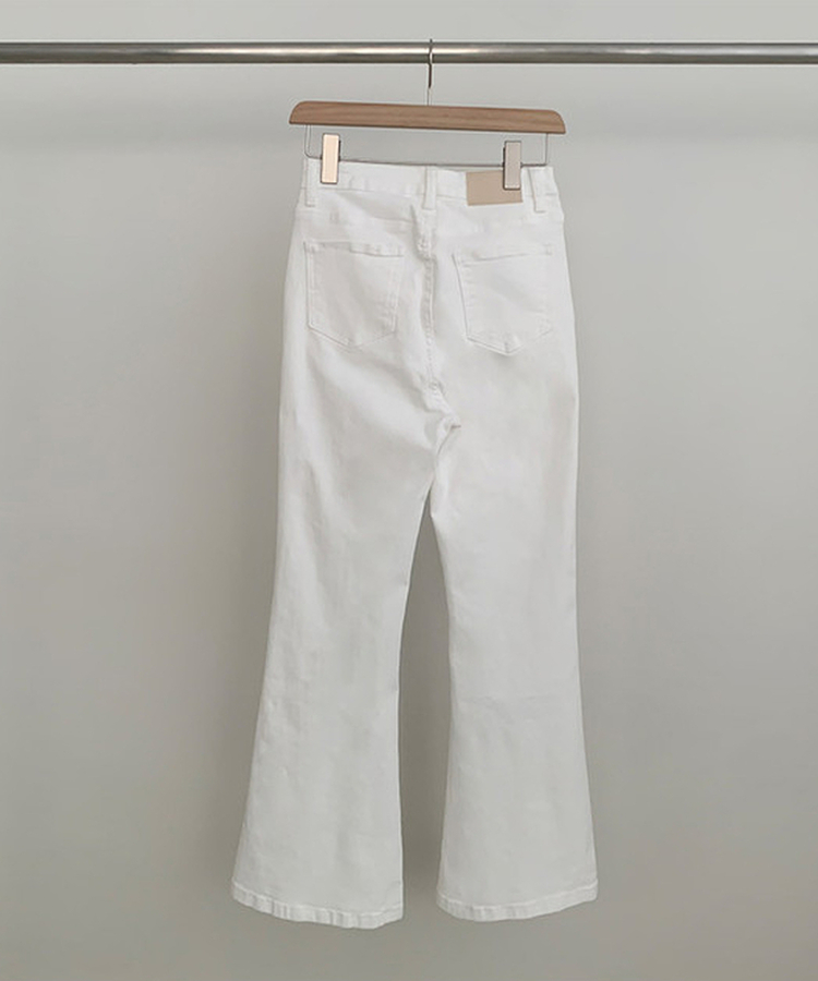 【丈別】ハイウエストセミブーツカットデニムパンツ(6color)