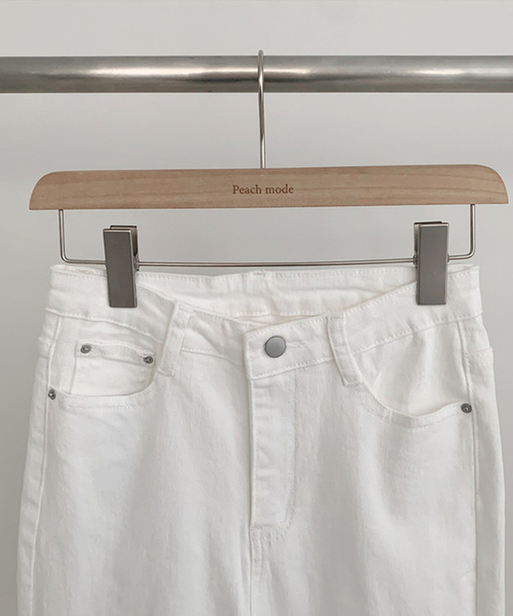 【丈別】ハイウエストセミブーツカットデニムパンツ(6color)