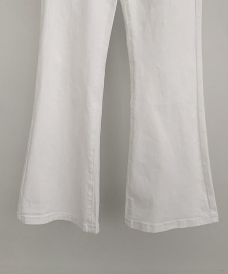 【丈別】ハイウエストセミブーツカットデニムパンツ(6color)