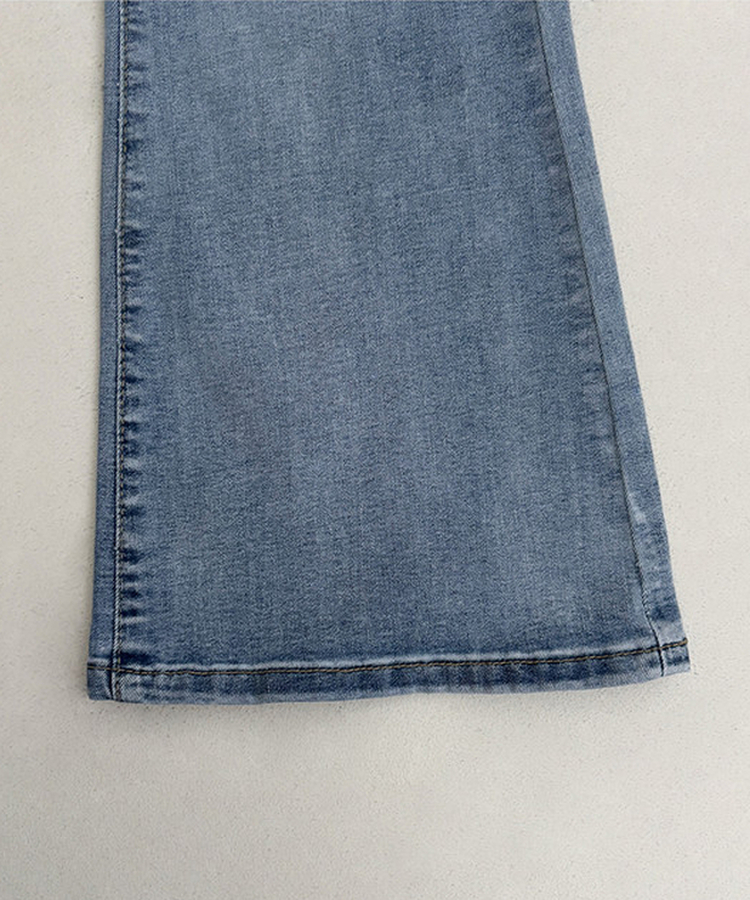 【丈別】ハイウエストセミブーツカットデニムパンツ(6color)