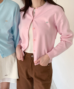ペンデントラウンドカーディガン(10color) PINK