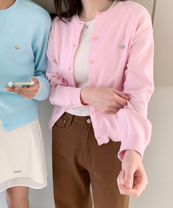 ペンデントラウンドカーディガン(10color) PINK