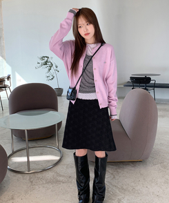 ペンデントラウンドカーディガン(10color) LAVENDER