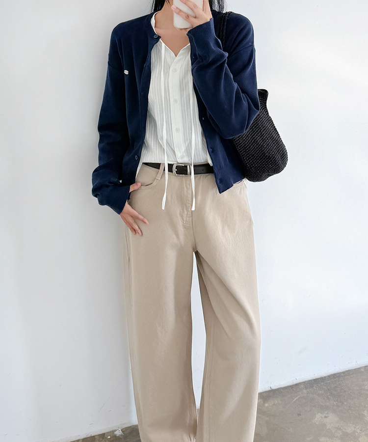 ペンデントラウンドカーディガン(10color) NAVY