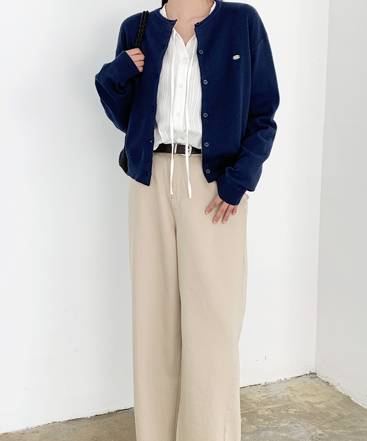 ペンデントラウンドカーディガン(10color) NAVY