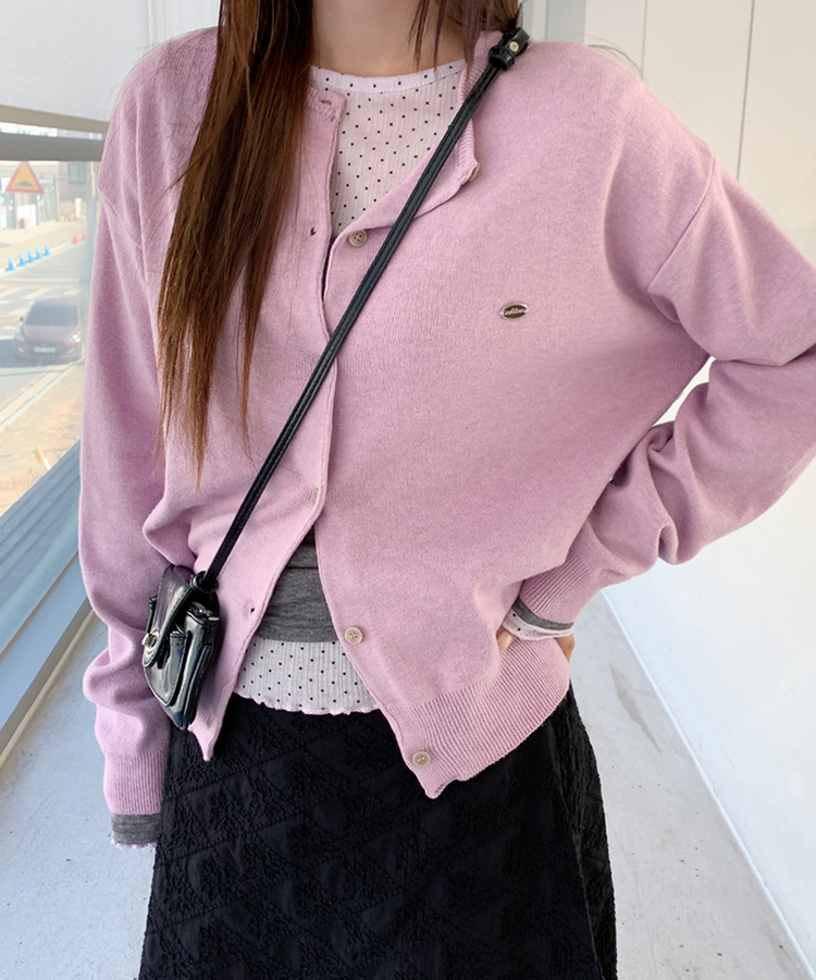 ペンデントラウンドカーディガン(10color) LAVENDER