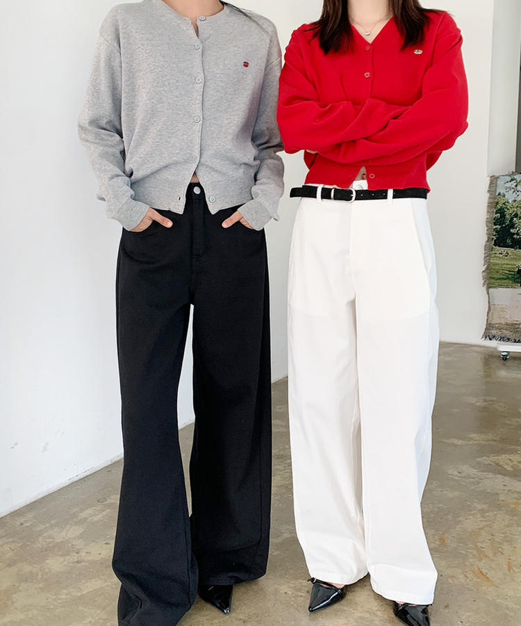 ペンデントラウンドカーディガン(10color) RED