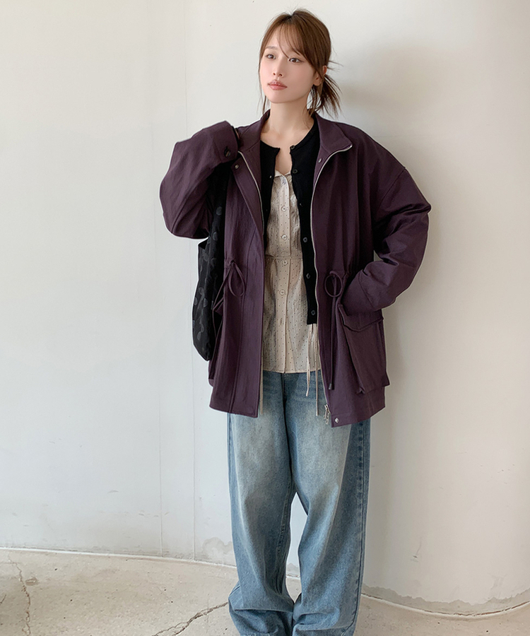 ペンデントラウンドカーディガン(10color) BLACK