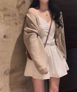 ピンテックフレアミニワンピース IVORY