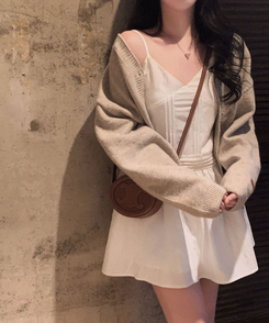 ピンテックフレアミニワンピース IVORY