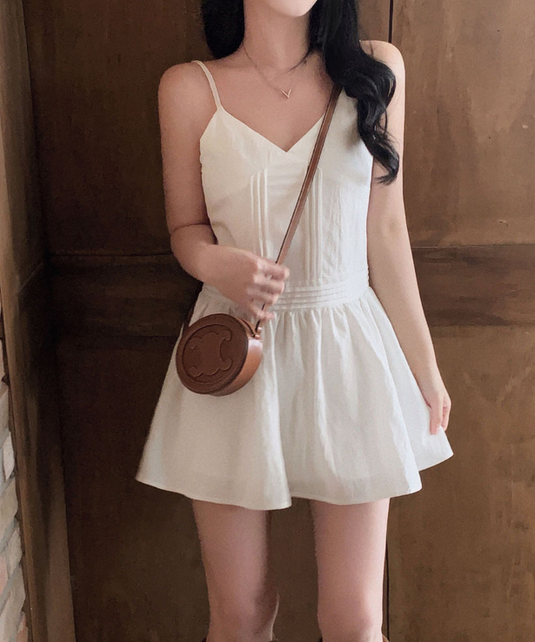 ピンテックフレアミニワンピース IVORY