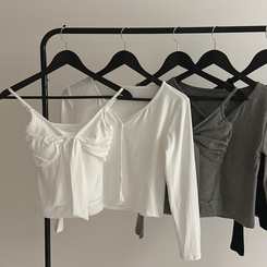 【SET】ビッグリボンキャミソール＋カーディガン