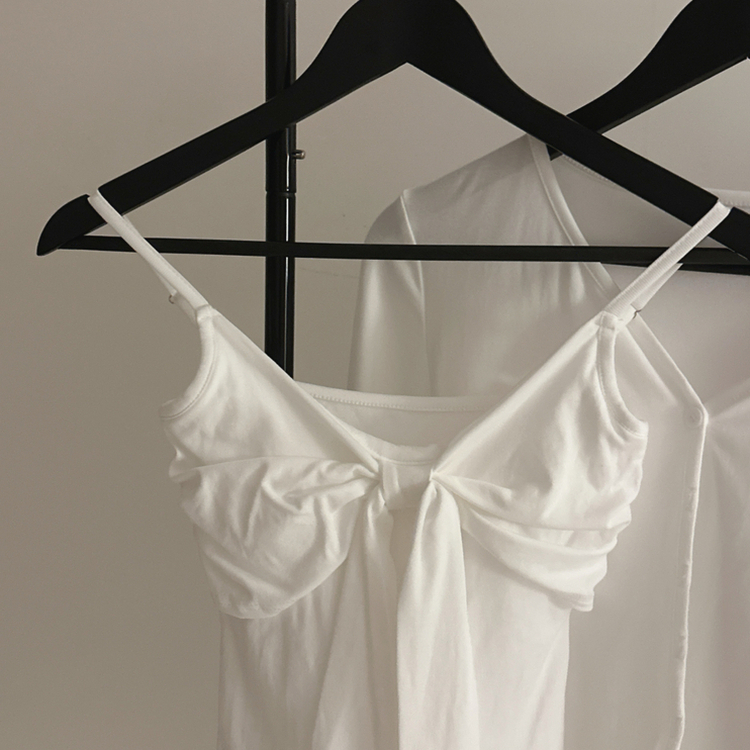 【SET】ビッグリボンキャミソール＋カーディガン