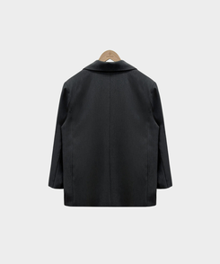 【SET】モノトーンツーボタンジャケット レイヤードラップスカート