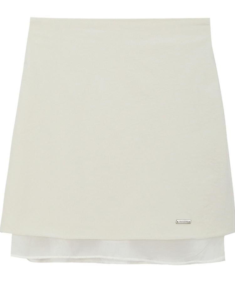 シフォンレイヤーAラインスカート