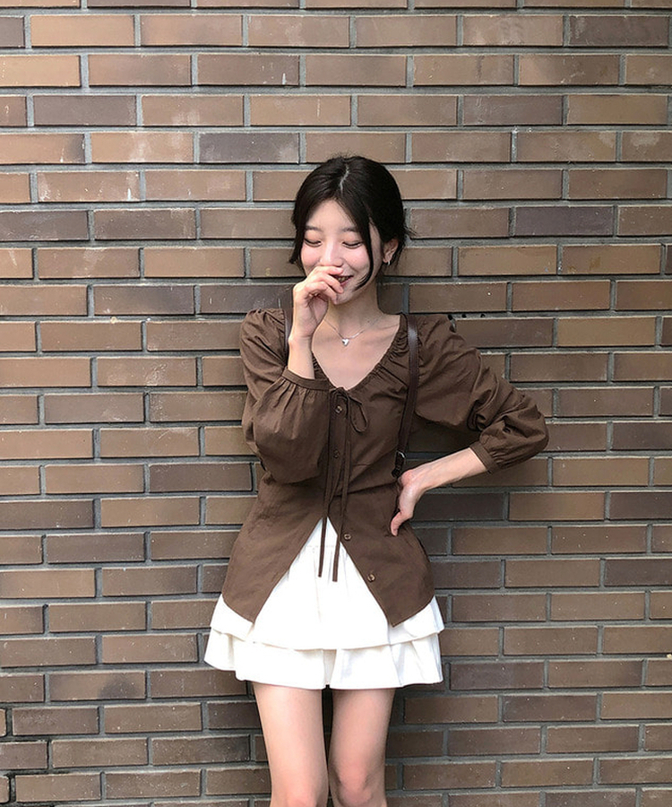 ティアードフレアミニスカート CREAM