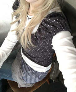 ドットフリルレーススカーフ SKY BLUE