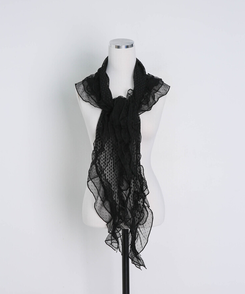 ドットフリルレーススカーフ