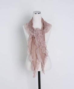 ドットフリルレーススカーフ