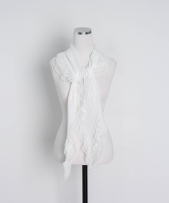 ドットフリルレーススカーフ