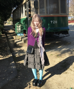 チェックフリルスカート BLACK