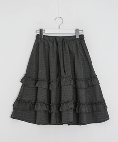 チェックフリルスカート