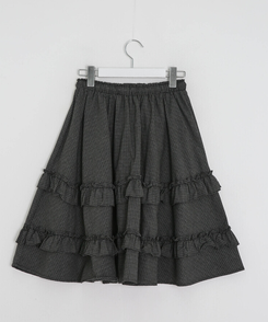 チェックフリルスカート