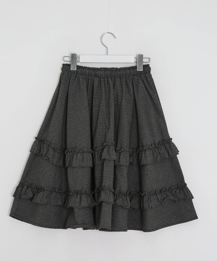 チェックフリルスカート