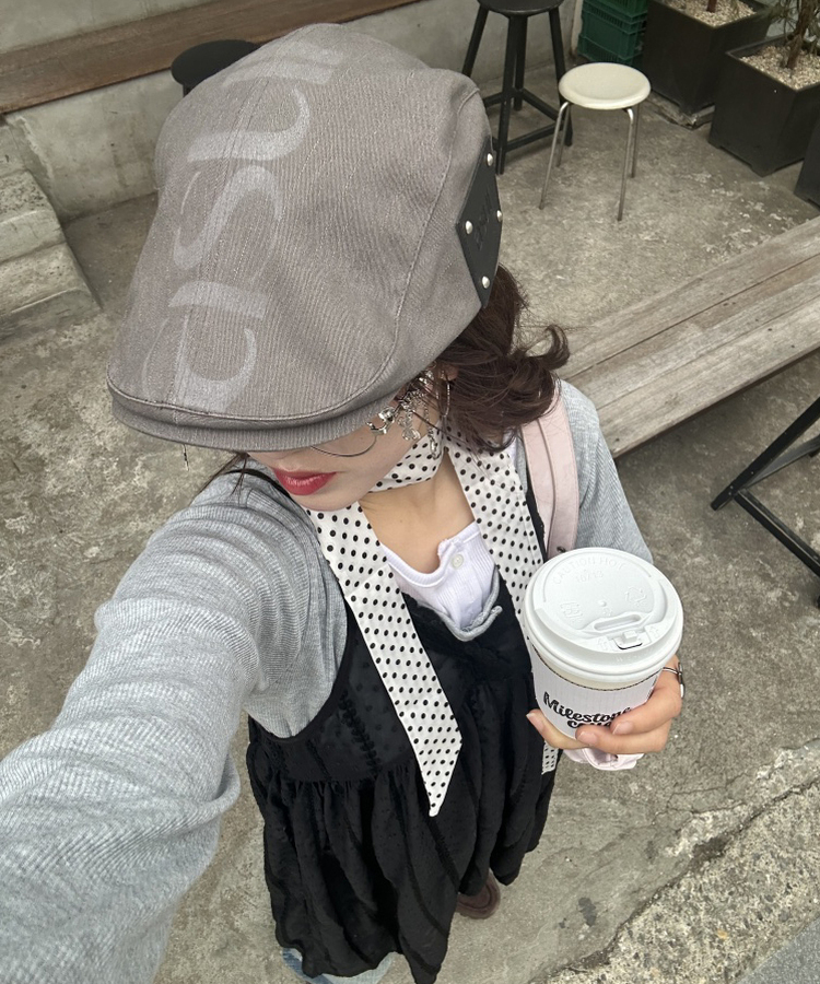 レイヤードヘンリーネック長袖Ｔシャツ GREY