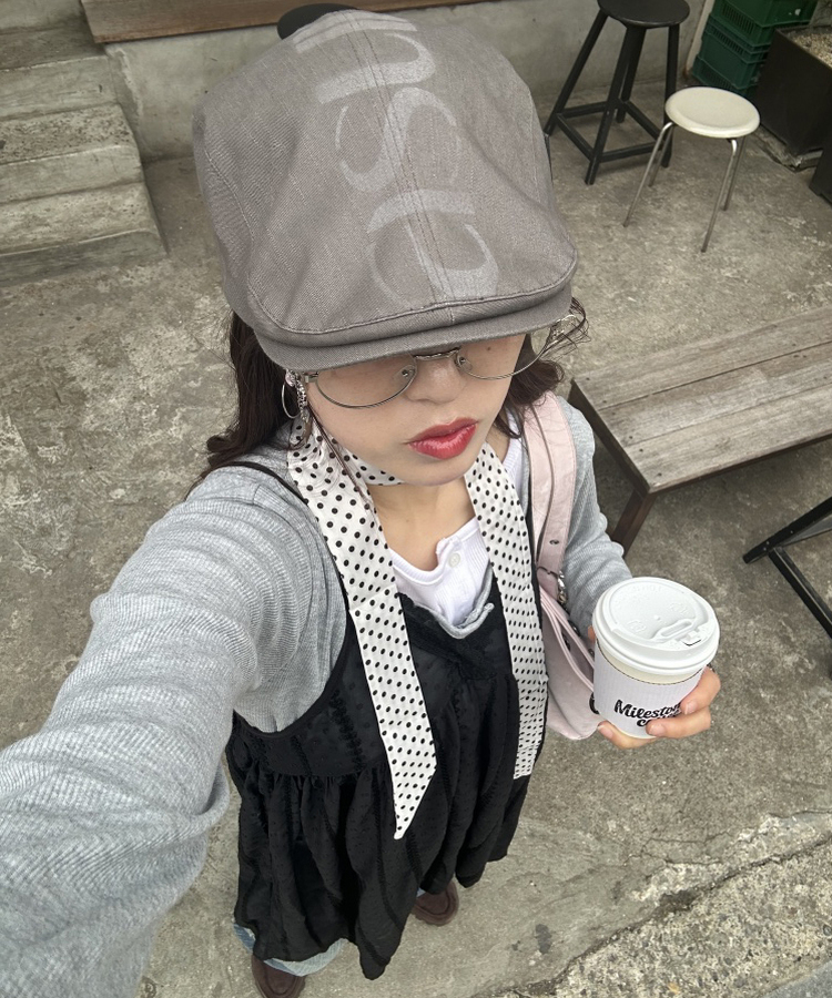 レイヤードヘンリーネック長袖Ｔシャツ GREY