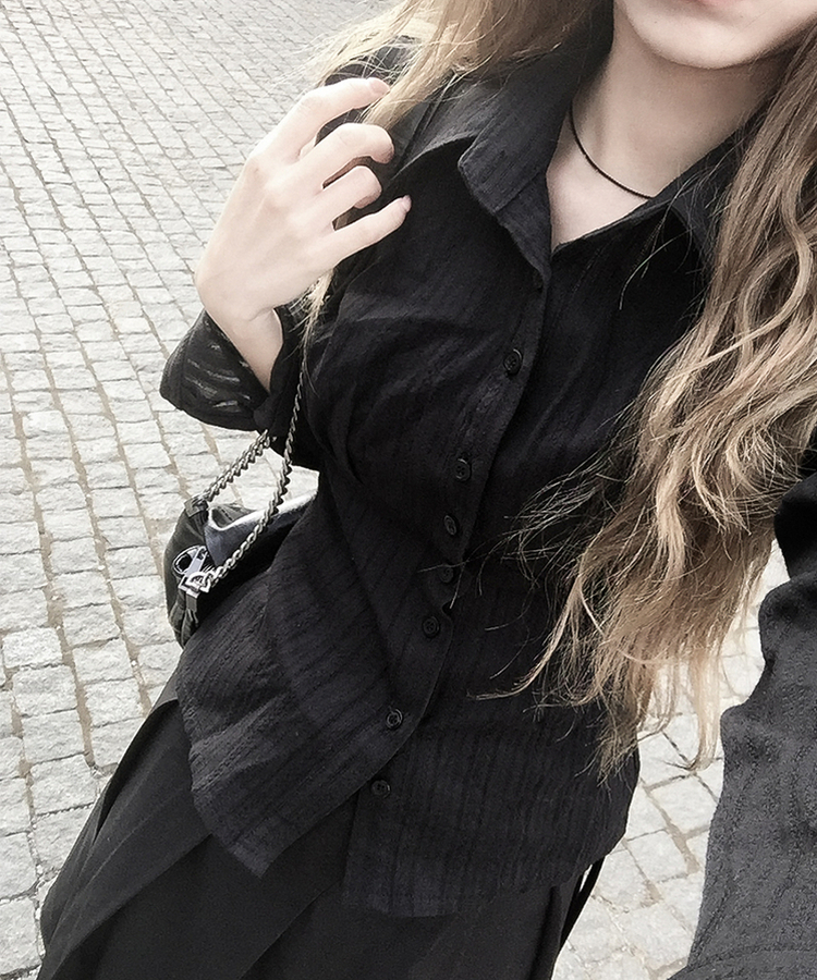 ムックブラウス BLACK