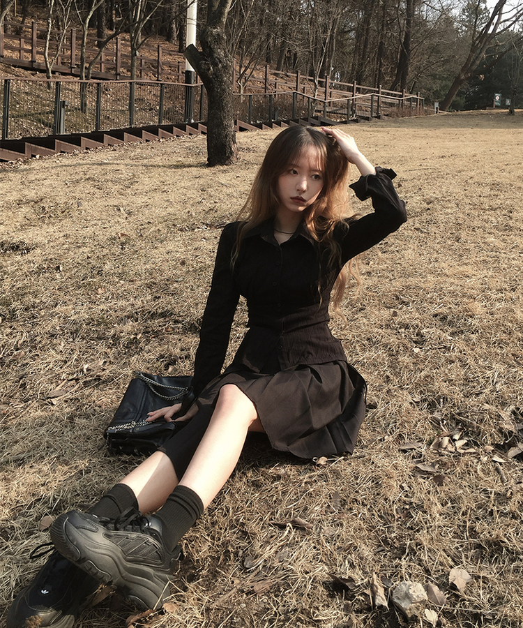 ムックブラウス BLACK