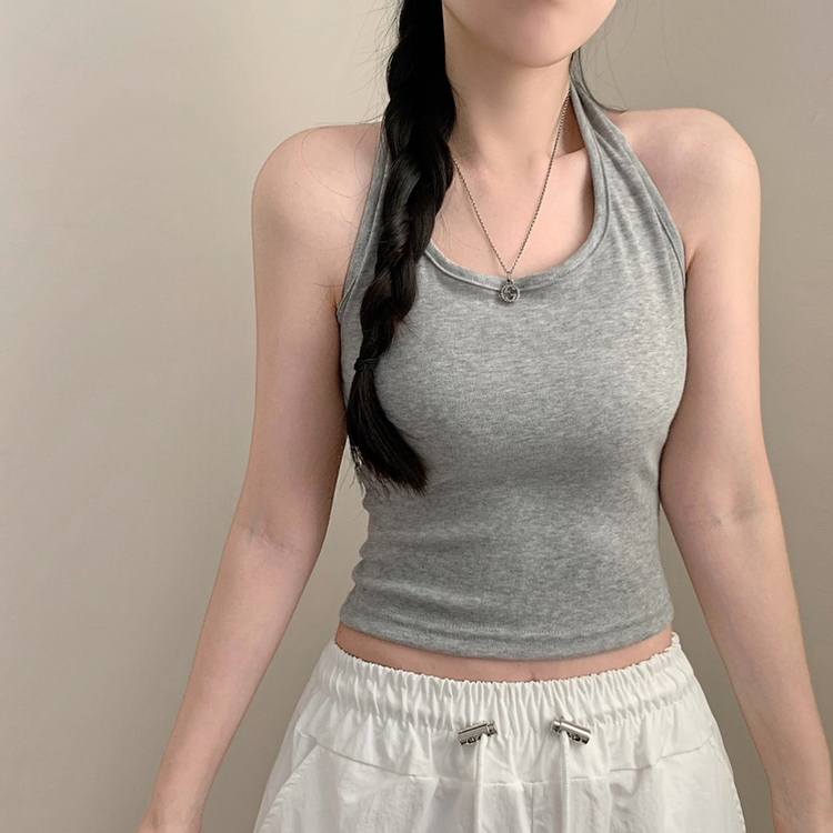 ホルターネックキャミソール GREY