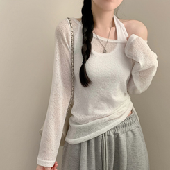 リップネックワンオフストリングニット IVORY