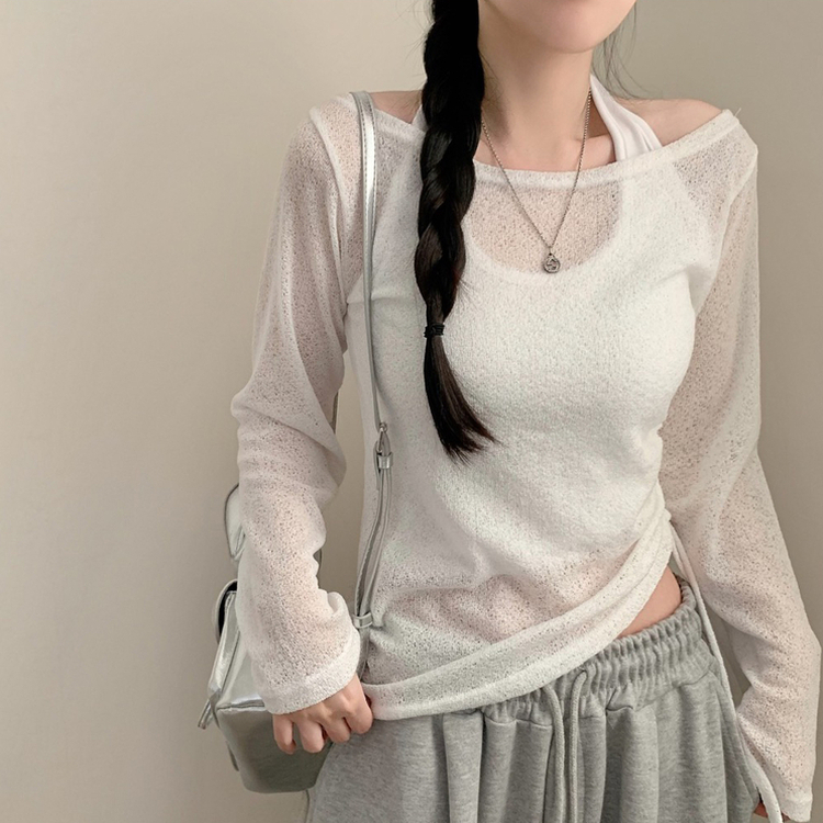 リップネックワンオフストリングニット IVORY