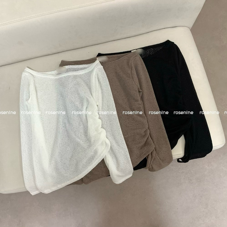 リップネックワンオフストリングニット