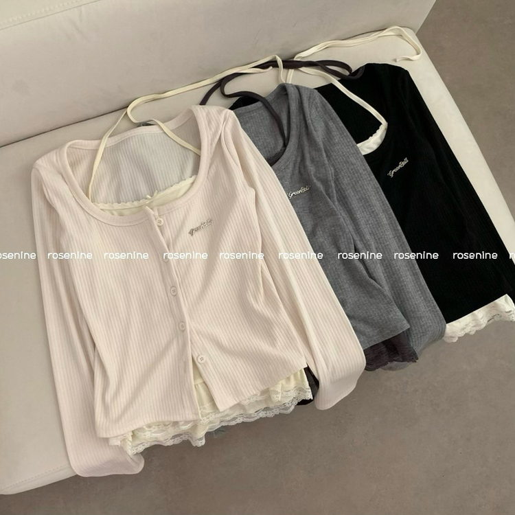 ワッペンペンダントリブカーディガン