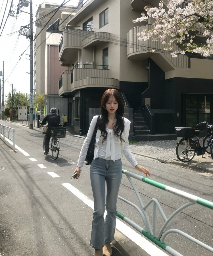 デイリースリムフレアデニム LIGHT BLUE