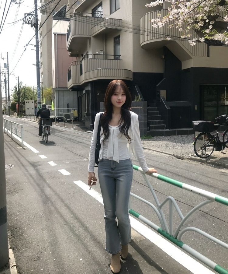 デイリースリムフレアデニム LIGHT BLUE