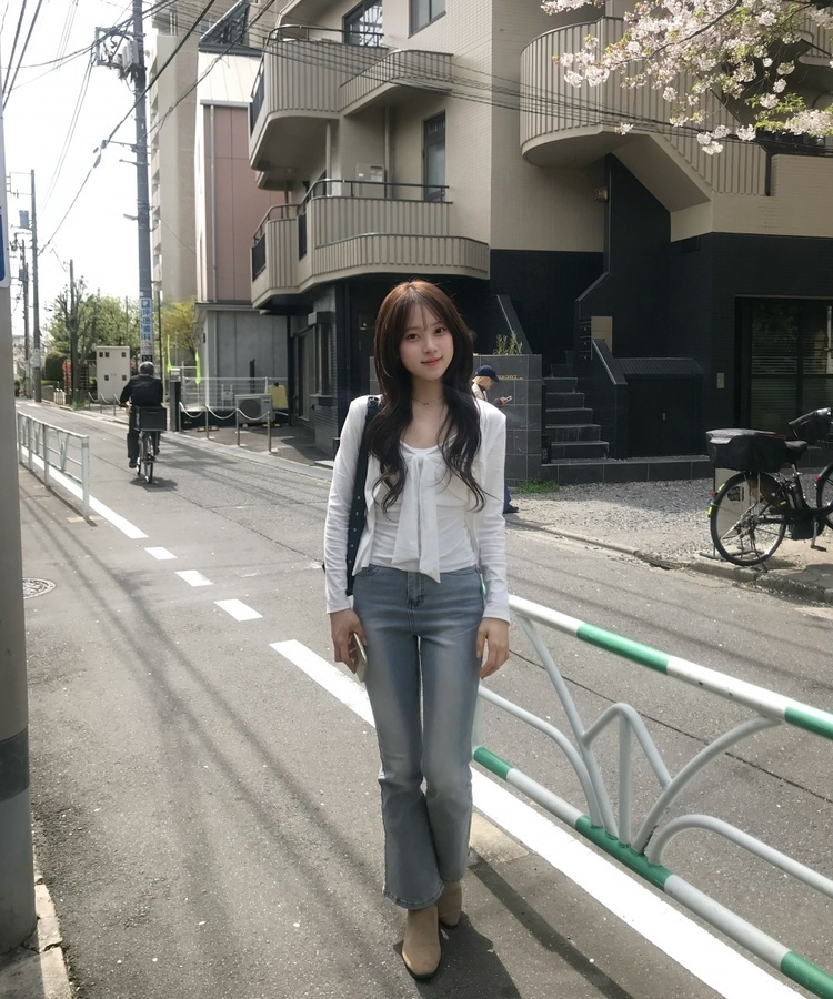 デイリースリムフレアデニム LIGHT BLUE