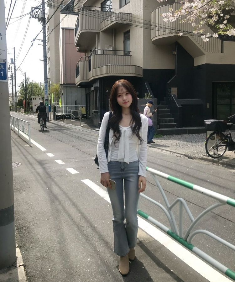 デイリースリムフレアデニム LIGHT BLUE