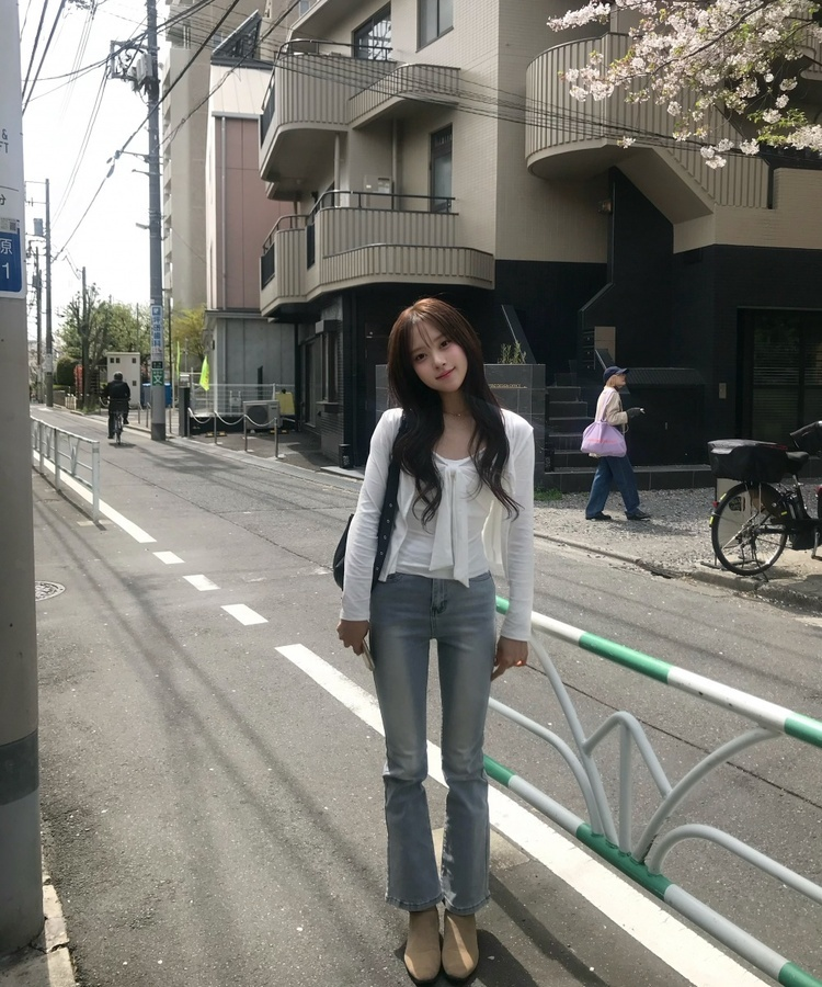 デイリースリムフレアデニム LIGHT BLUE