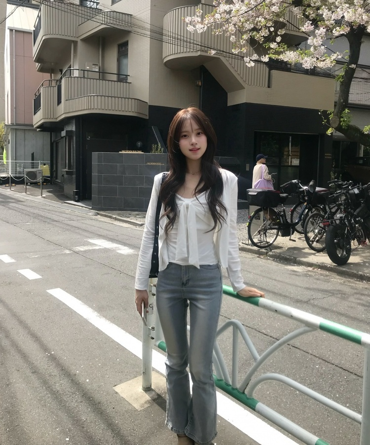 デイリースリムフレアデニム LIGHT BLUE