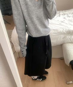 ピンテックバミューダオーバーフィットパンツ BLACK