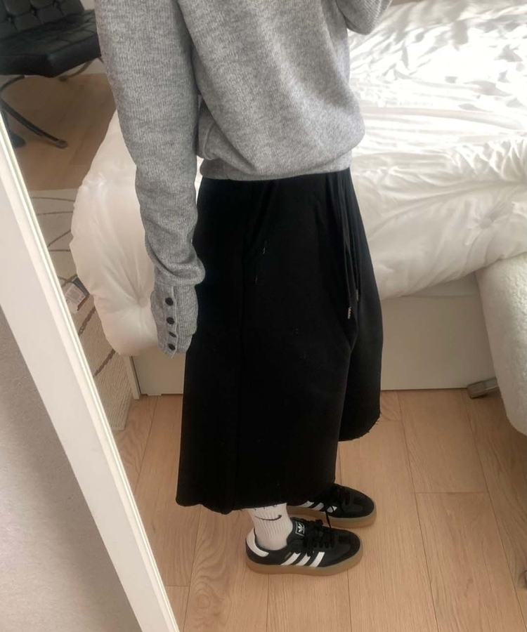 ピンテックバミューダオーバーフィットパンツ BLACK