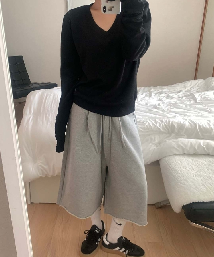 ピンテックバミューダオーバーフィットパンツ MELANGE