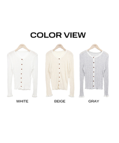 レースボタンカーディガン